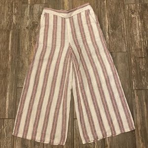 Women’s Tahari striped Linen wide leg pants size XS